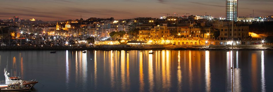 Valetta Waterfront at night
